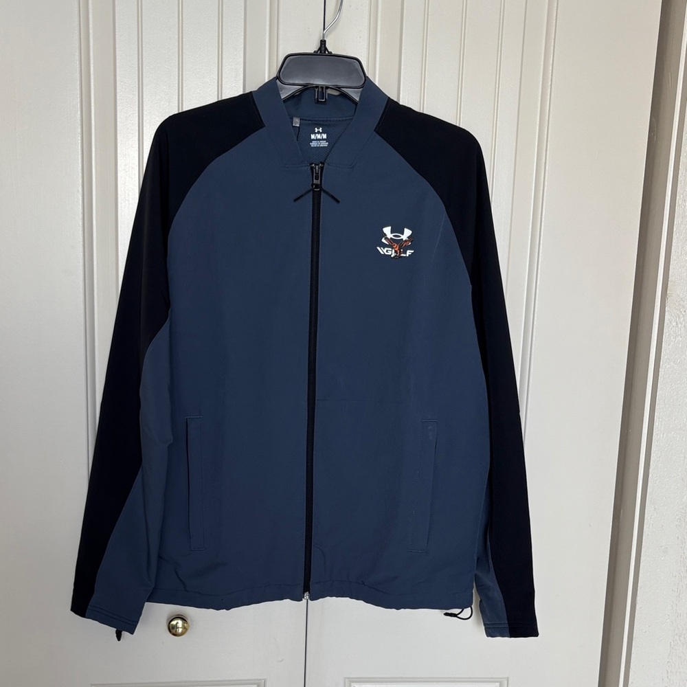 Under Armour‎ Golf Men's Grey Blue and Black Woven Bomber Jacket NWT